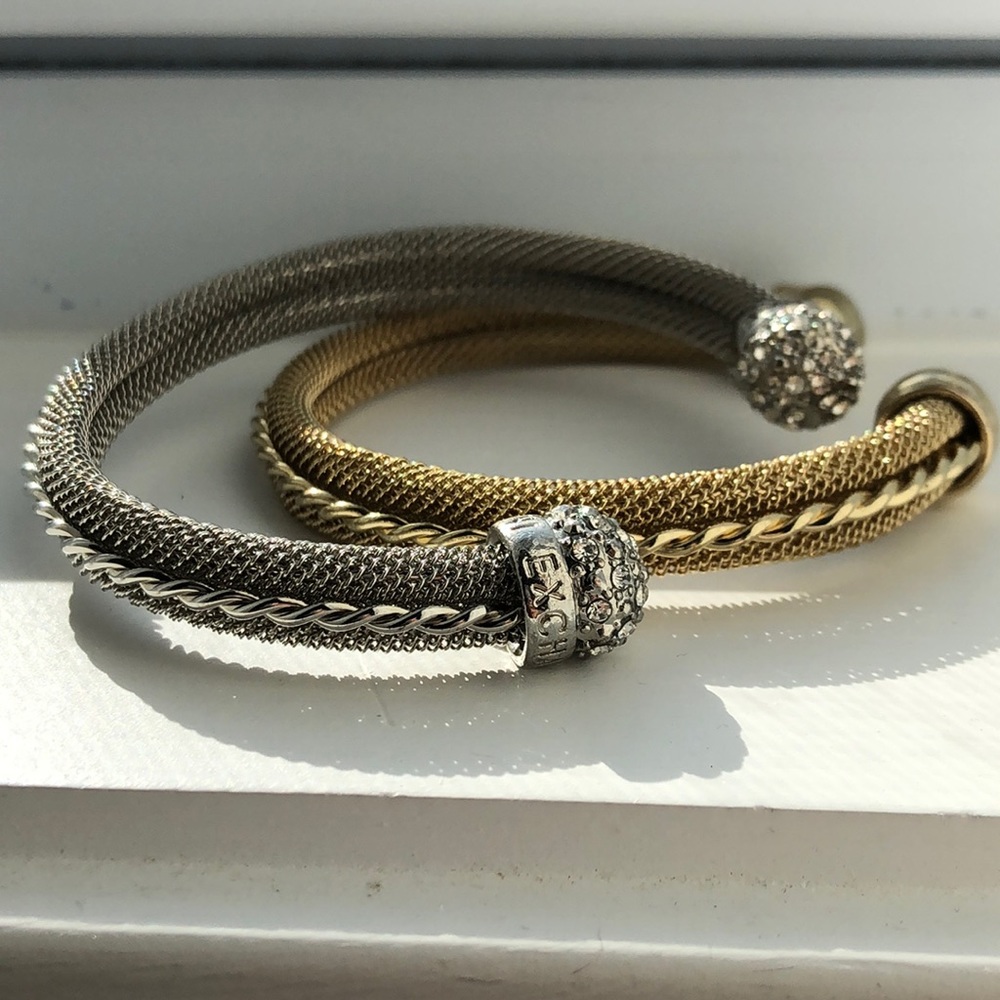 Armani Exchange open cuff bracelets